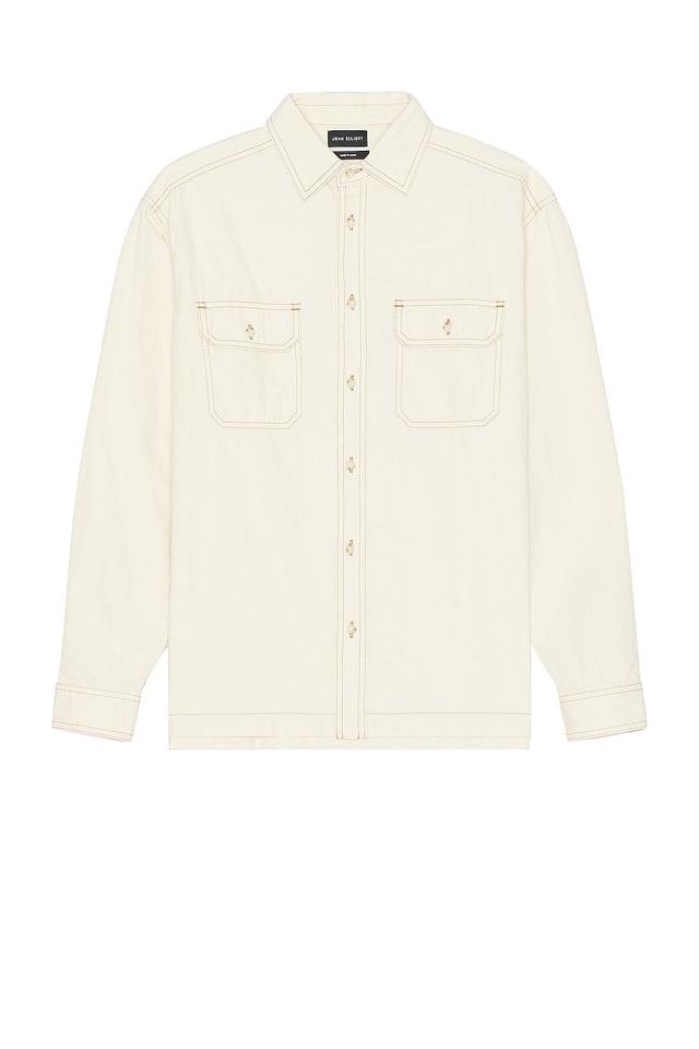 JOHN ELLIOTT Princeton Work Shirt Cream. (also in L). Product Image