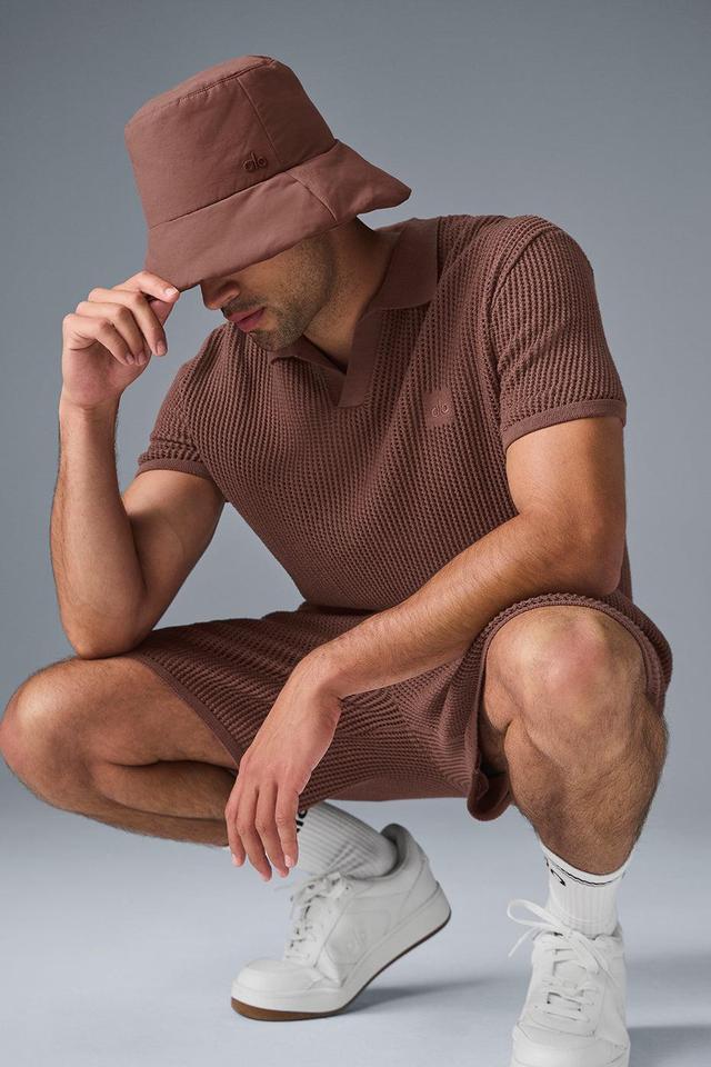 Open-Knit Polo - Chestnut Male Product Image