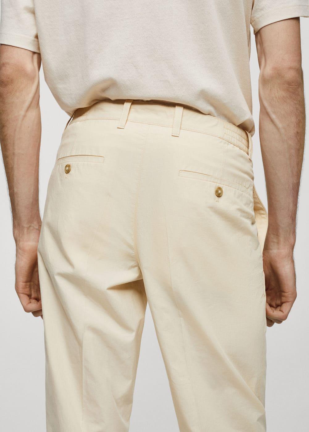 Mango Mens 100% Slim-Fit Cotton Pants Product Image