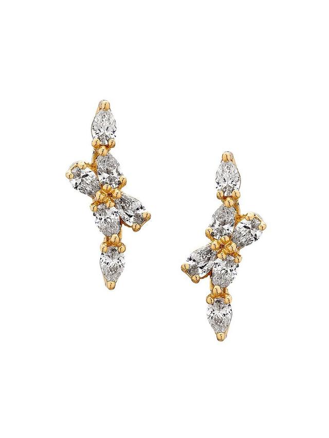 Womens Stilla 18K Yellow Gold & 0.68 TCW Diamond Stud Earrings Product Image