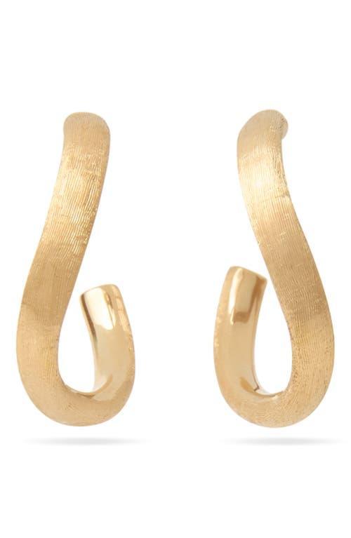 Womens Jaipur 18K Yellow Gold Curved Hoop Earrings Product Image