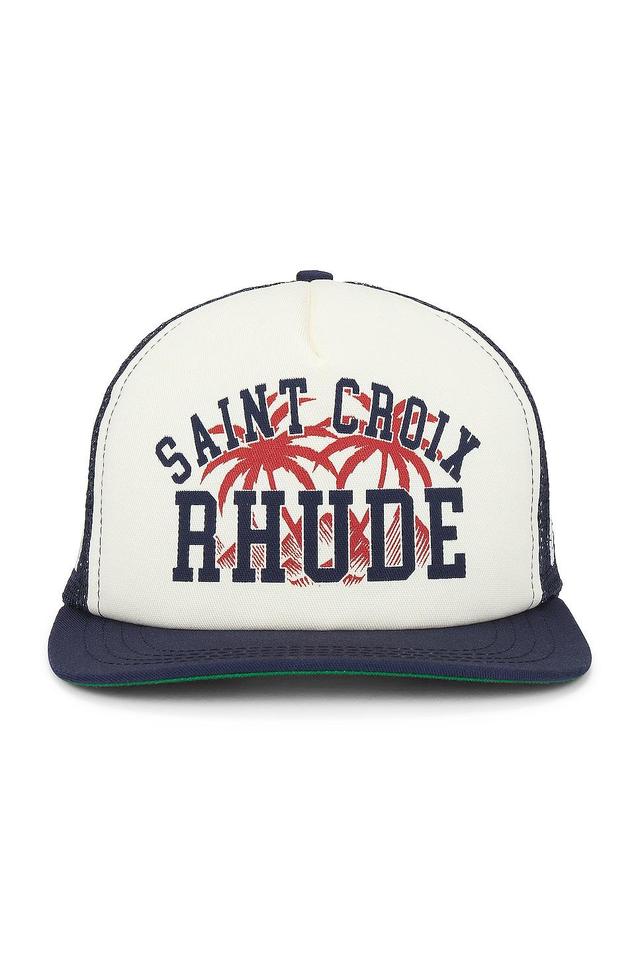 Rhude Saint Croix Trucker Hat in Blue Product Image