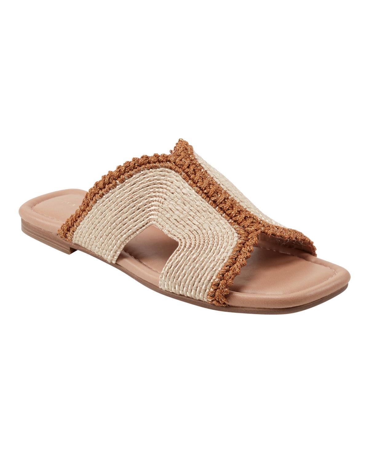 Marc Fisher Ltd. Womens Nashie Square Toe Woven Slide Sandals Product Image