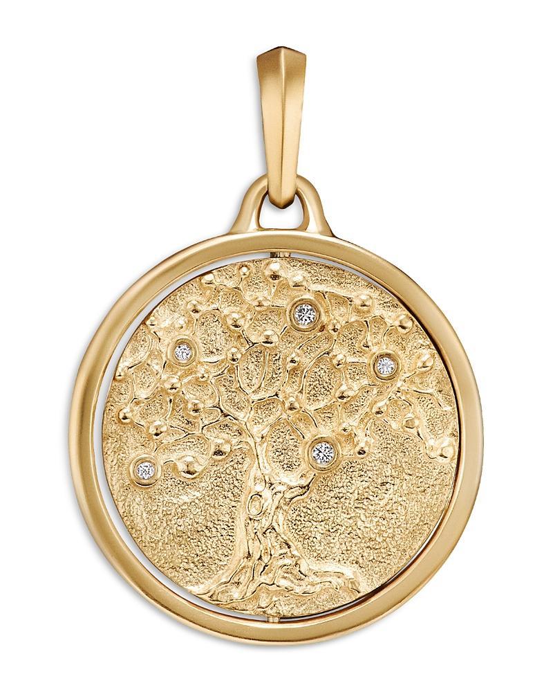 Mens Life and Death Duality Amulet in 18K Yellow Gold Product Image