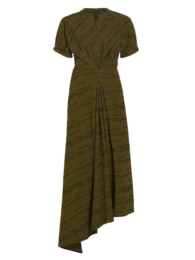 Womens Textured Stripe Asymmetric Dress Product Image