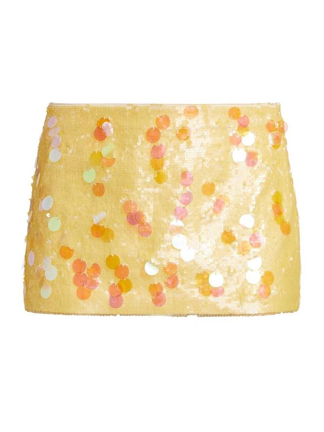 Womens Sequined Low-Rise Miniskirt Product Image