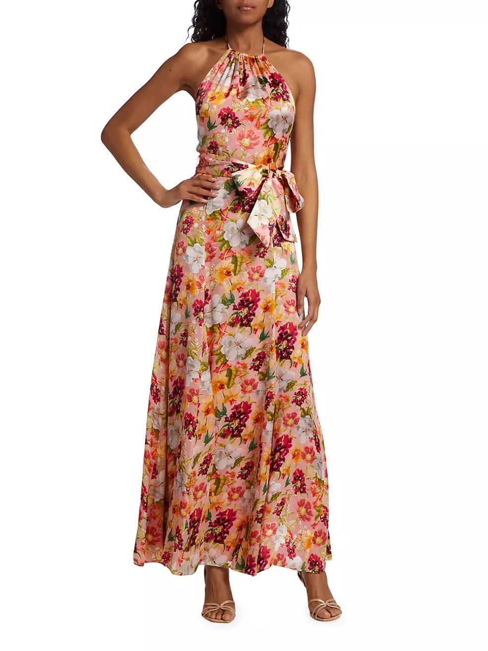 Floral Halterneck Maxi Dress Product Image