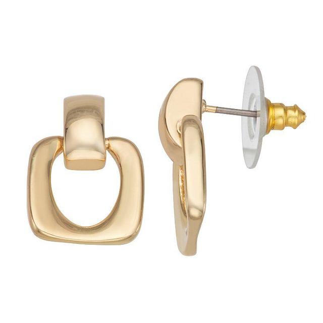 Napier Gold Tone Door Knocker Stud Earrings, Womens Product Image