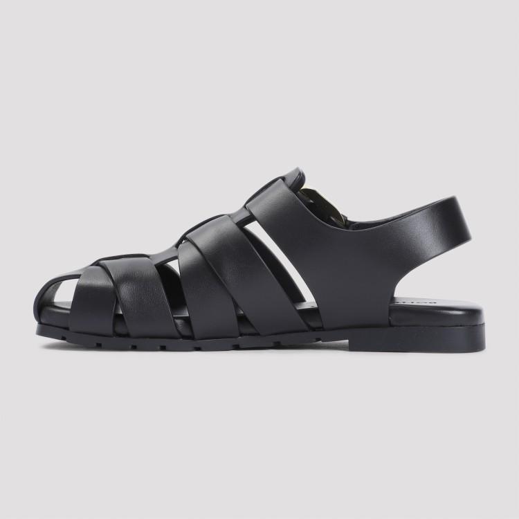 BOTTEGA VENETA Women's Alfie Leather Fisherman Sandals In Black Product Image