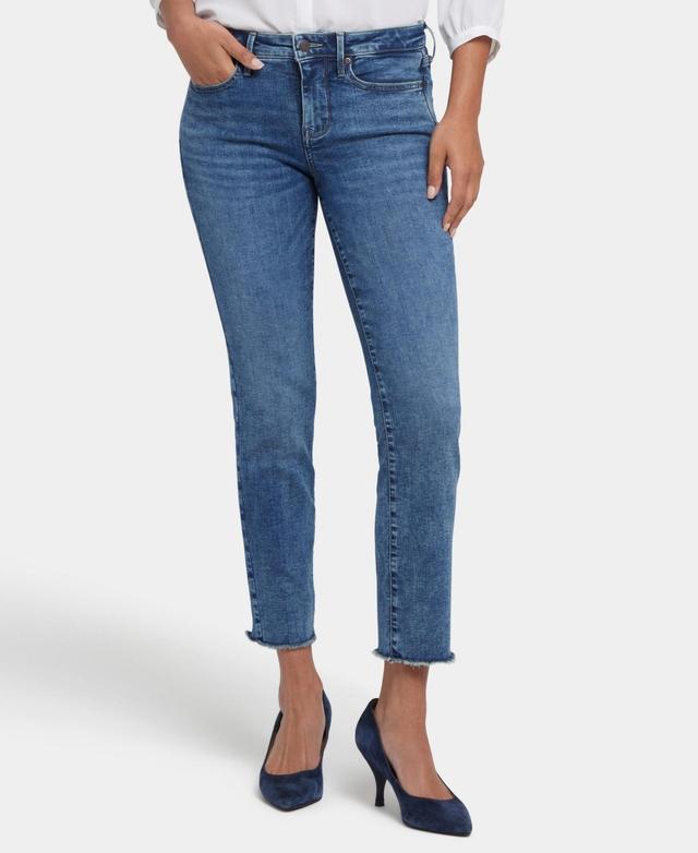 Nydj Womens Sheri Ankle Fray Hem Jeans Product Image