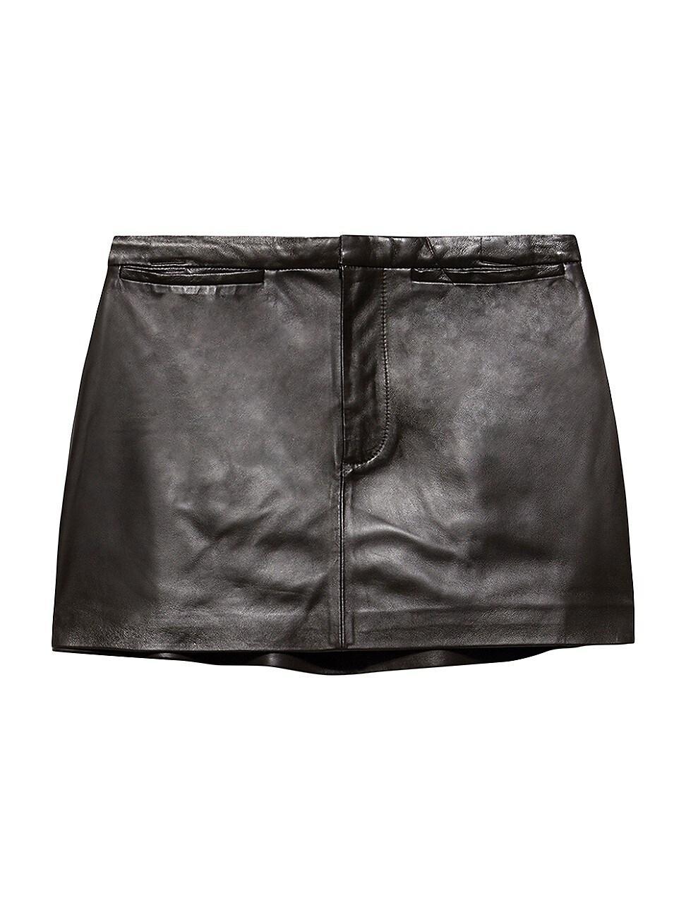 Womens Leather Miniskirt Product Image