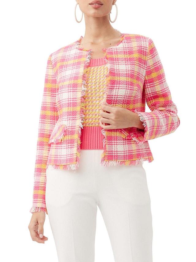 Womens Rocco Plaid Tweed Jacket Product Image