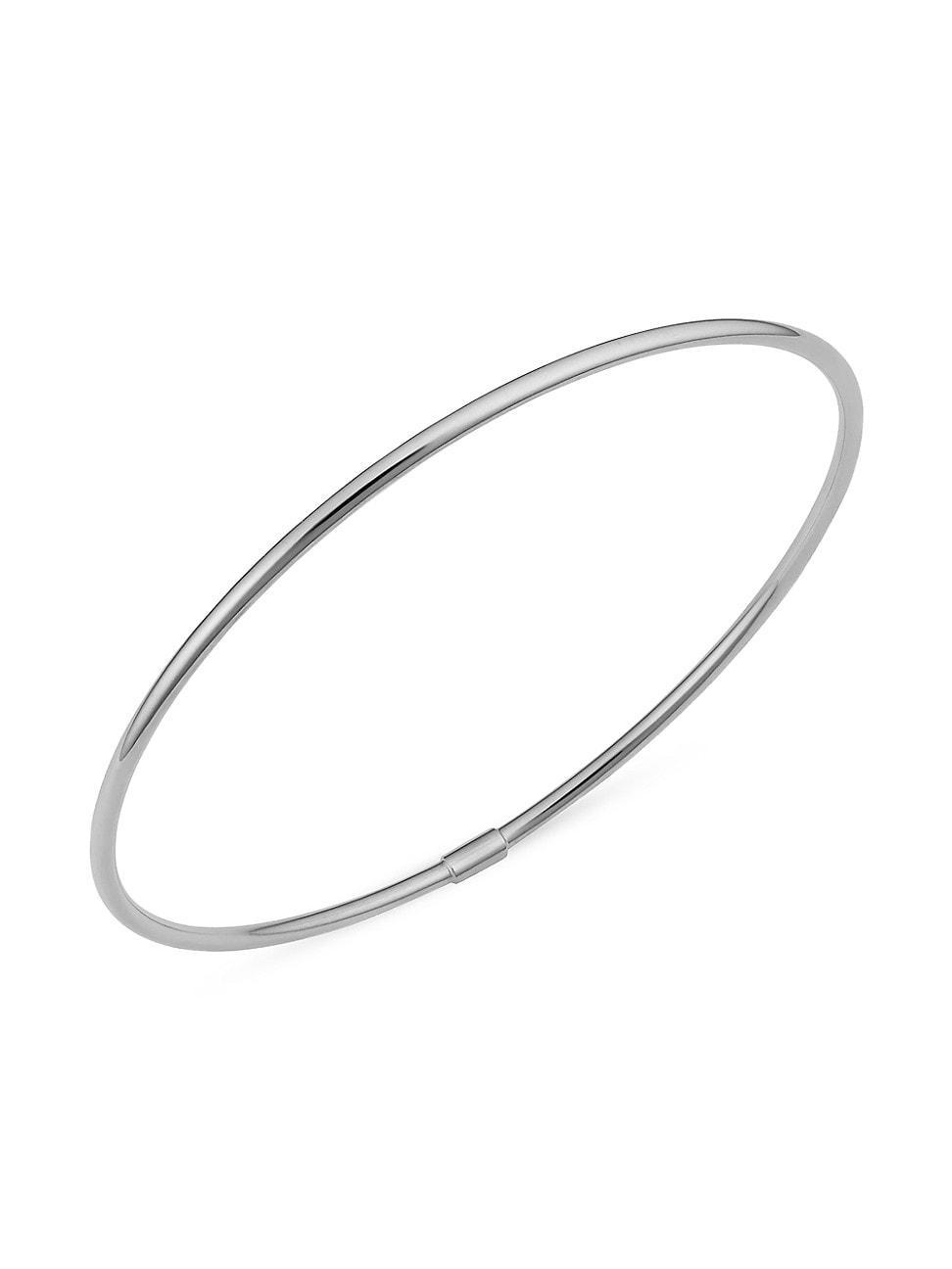 Womens 14K White Solid Gold Everything Bangle Product Image