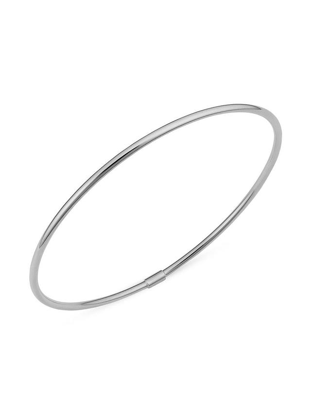 Womens 14K White Solid Gold Everything Bangle Product Image