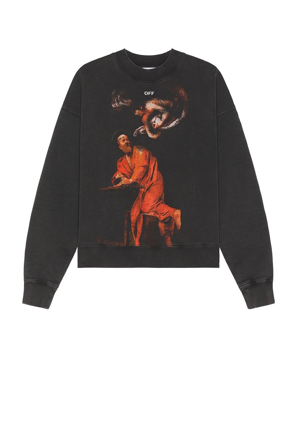 OFF-WHITE S. Matthew Skate Crewneck in Black. Size L, M. Product Image