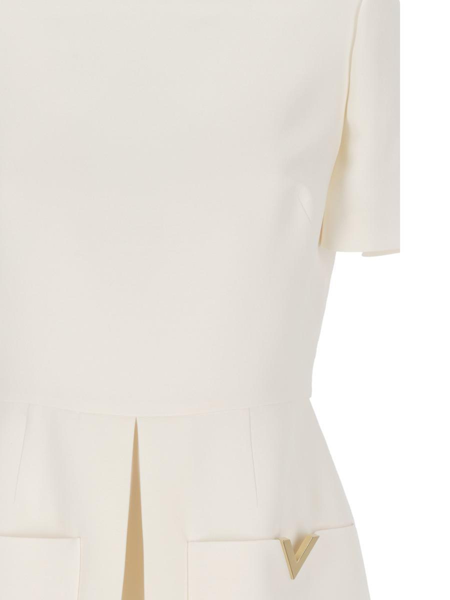 VALENTINO Cotton Mini Dress In White Product Image