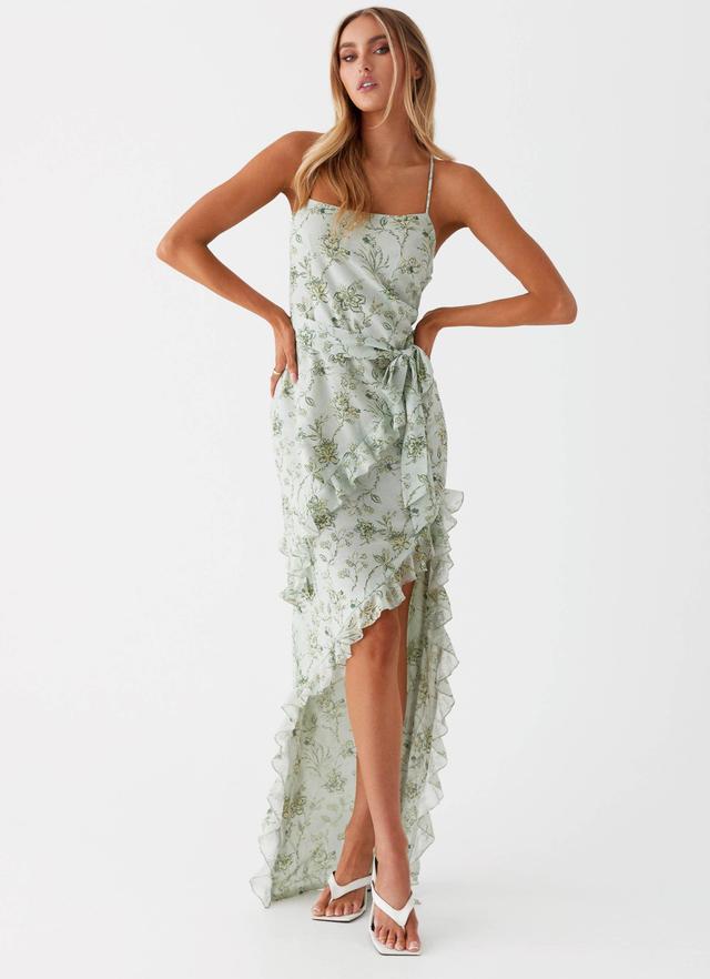 Sweet Serenity Maxi Dress - Sage Floral Product Image