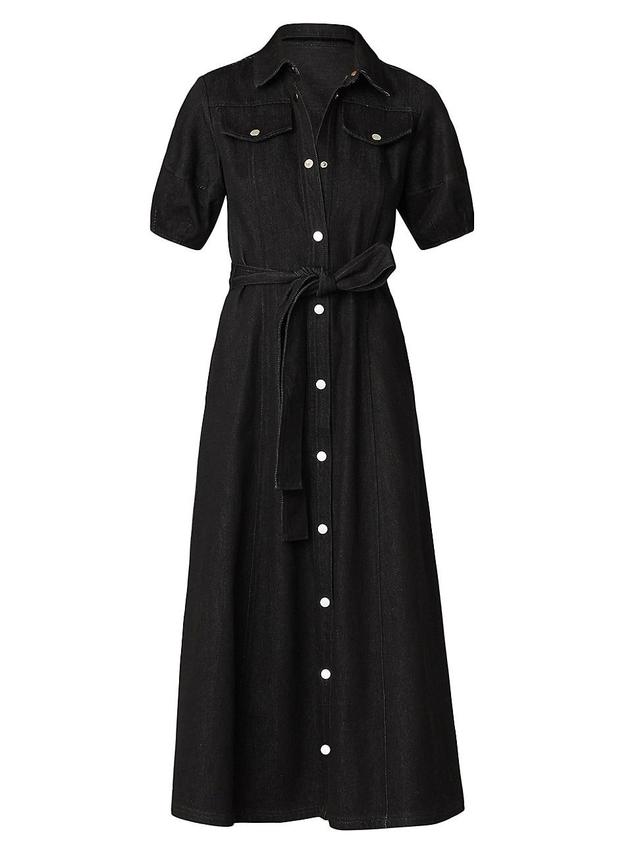 Womens Mara Puff-Sleeve Belted Shirtdress Product Image