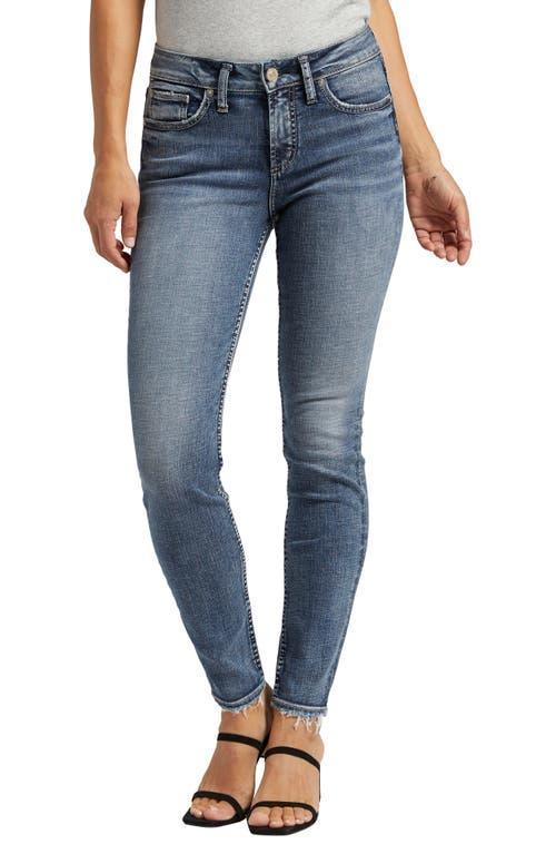 Silver Jeans Co. Womens Suki Mid Rise Curvy Fit Slim Skinny Jeans Product Image