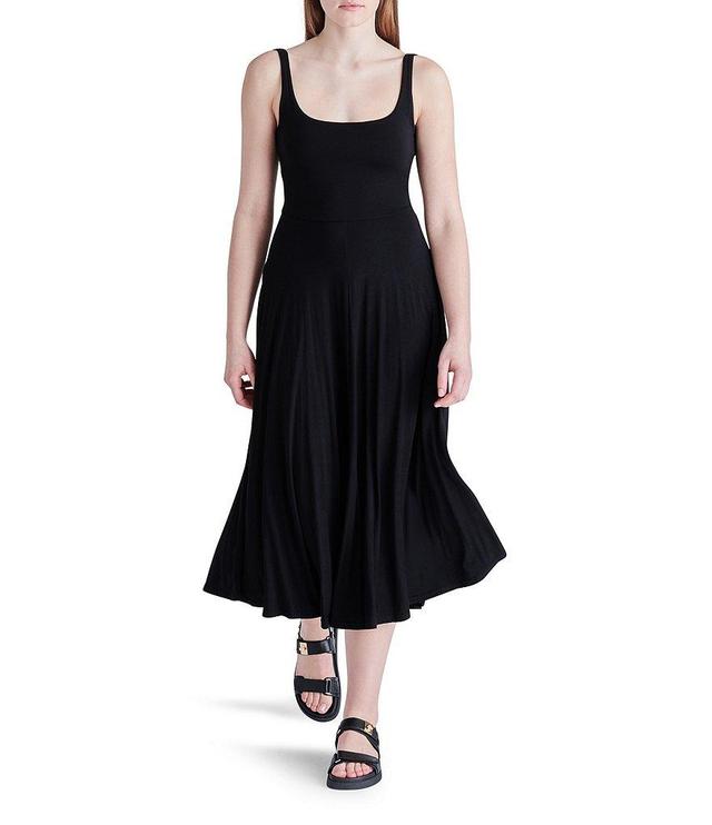 Steve Madden Jayden Square Neck Sleeveless A-Line Midi Dress Product Image