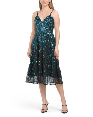 Maren Sleeveless Sequin Midi Dress for Women Product Image