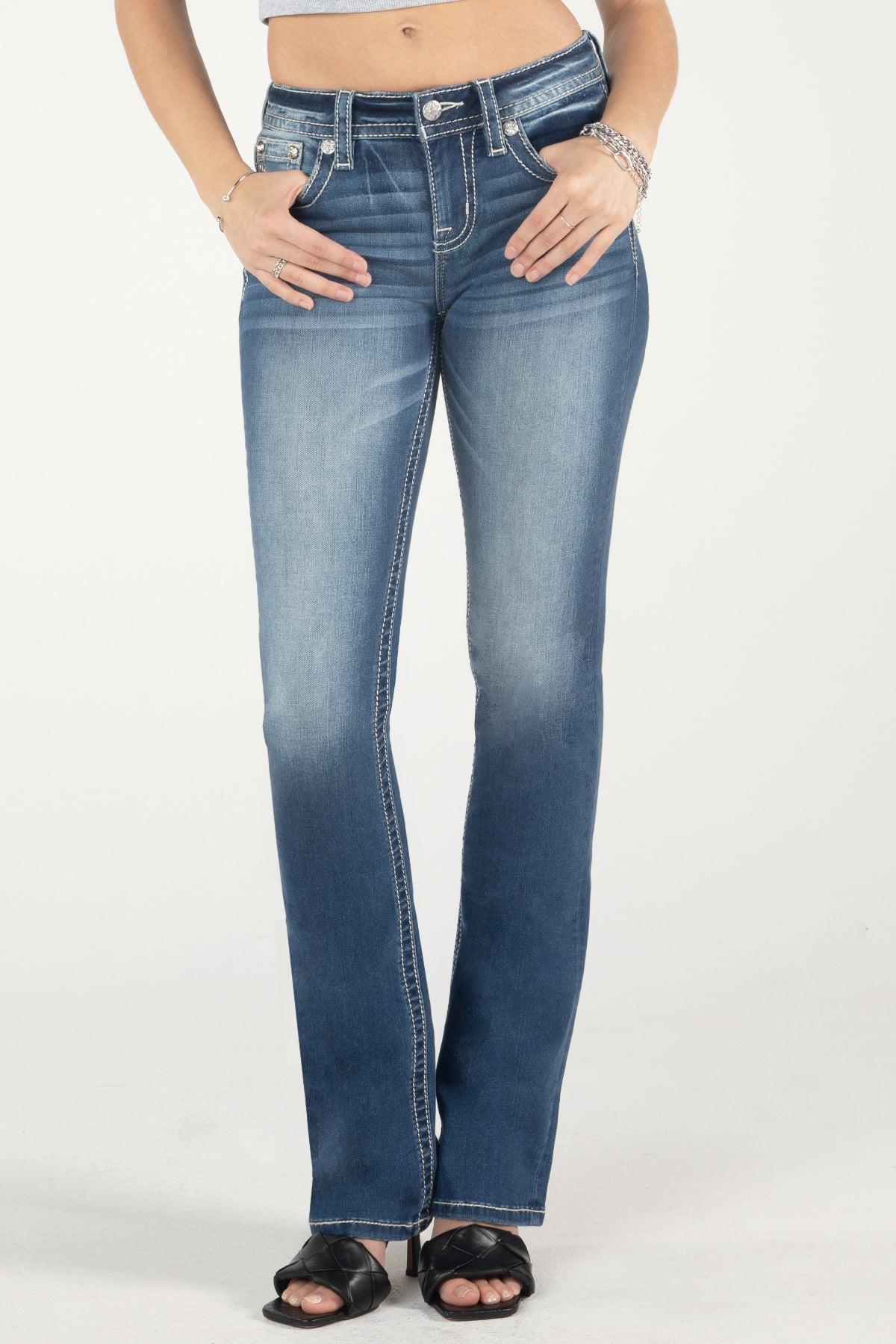 Barely There Fleur De Lis Bootcut Jeans Product Image