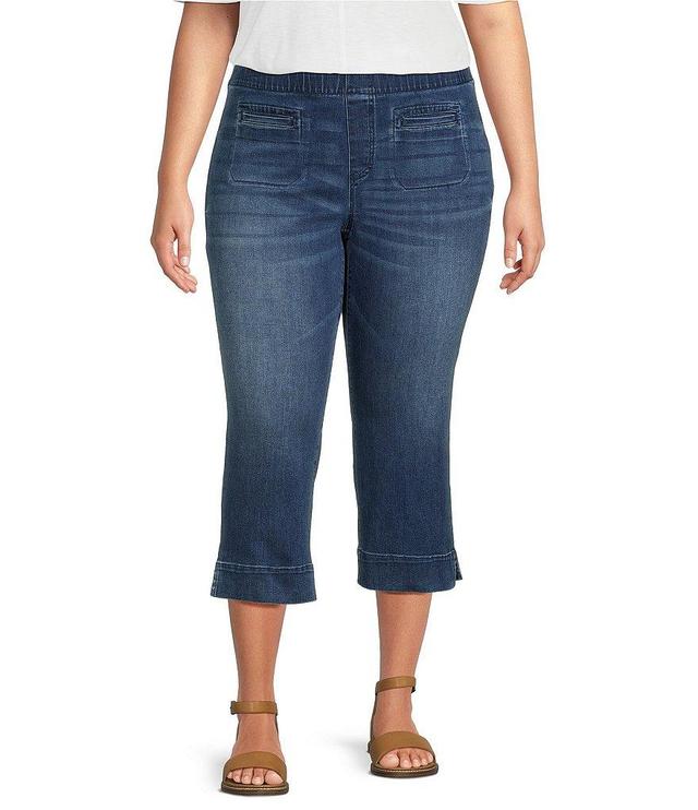 Westbound Plus Size Crop High Rise Flat Front Pull-on Jeans Product Image