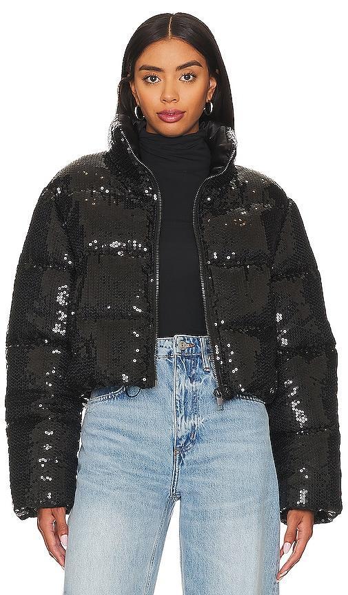 Womens Kat Sequined Puffer Coat Product Image