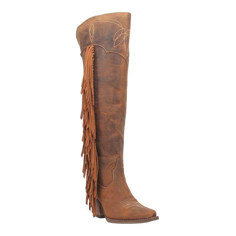 Dingo Sky High Womens Leather Thigh-High Boots Product Image