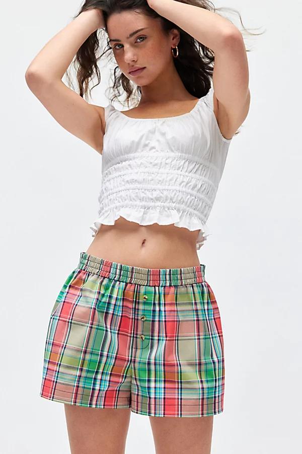 Urban Renewal Remnants Made In LA Button Front Boxer Short Womens at Urban Outfitters Product Image