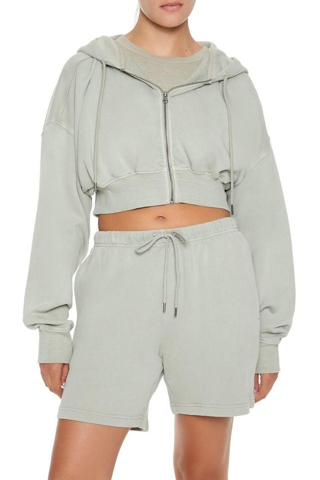 Cropped Zip-Up Hoodie | Forever 21 Product Image