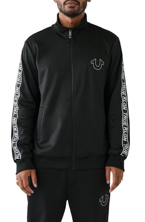 Mens True Logo Trim Track Jacket | Black | Product Image