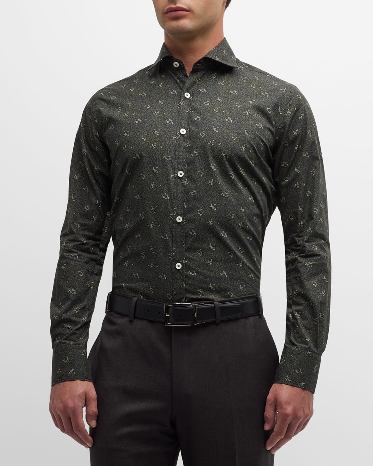 Mens Botanical-Print Sport Shirt Product Image