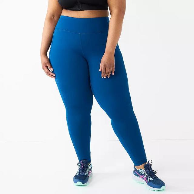 Plus Size Tek Gear Ultrastrech High-Waisted Side Pocket Leggings, Womens Product Image