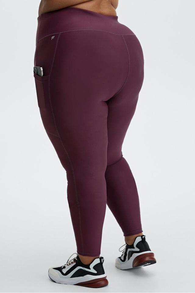 Fabletics High-Waisted Cold Weather Pocket Legging Womens purple plus Size 4X Product Image