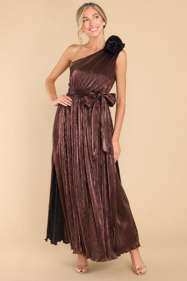 Crowning Moment Chocolate Maxi Dress Brown Product Image