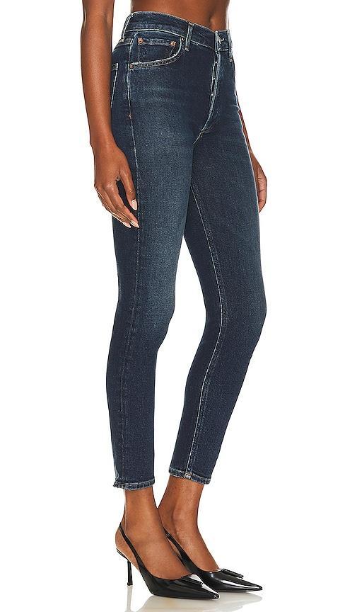 AGOLDE Nico High Rise Slim in Blue. - size 23 (also in 24, 25, 26, 27, 28, 29, 30, 32, 33, 34) Product Image