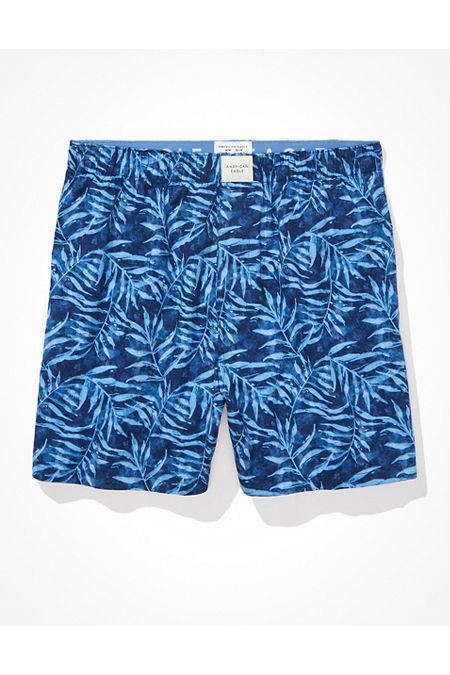 AEO Tropical Palms Stretch Boxer Short Mens Blue M Product Image