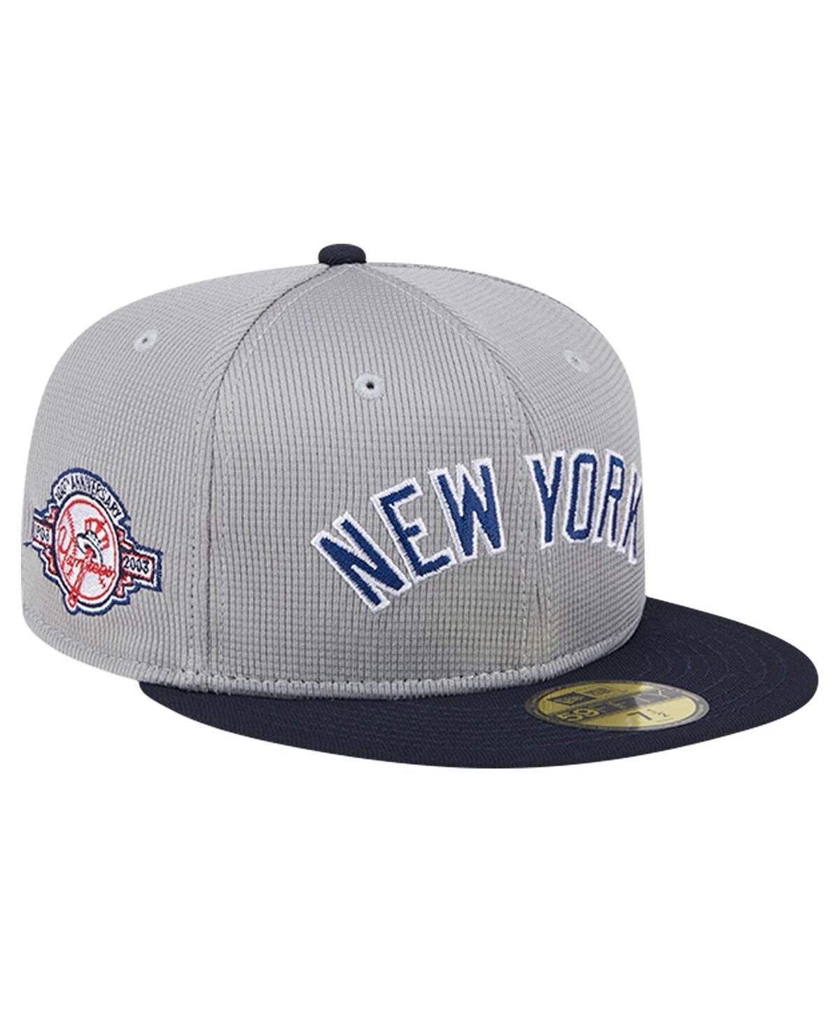 Mens New Era Gray New York Yankees Pivot Mesh 59FIFTY Fitted Hat Product Image