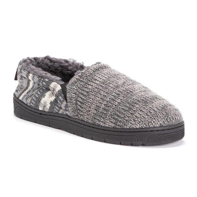 MUK LUKS Christopher Mens Slippers Dark Gray Grey Product Image