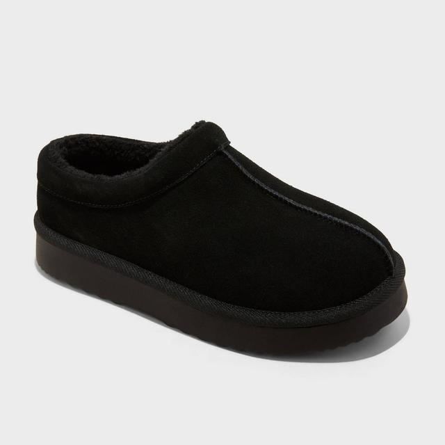 Womens Amira Genuine Suede Clog Slippers - Auden Black 7 Product Image