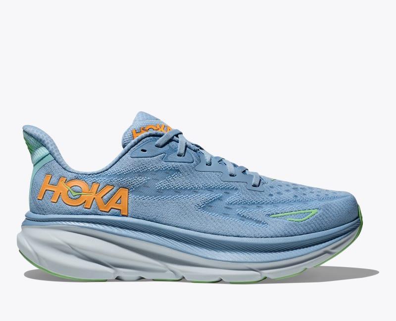 HOKA Mens Clifton 9 Shoes in Dusk/Illusion, Size 13 W Product Image