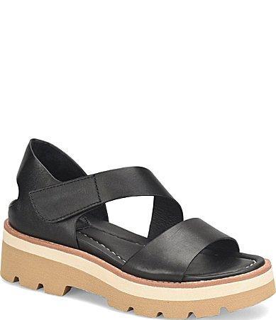 Sofft Pru Asymmetrical Leather Platform Sandals Product Image