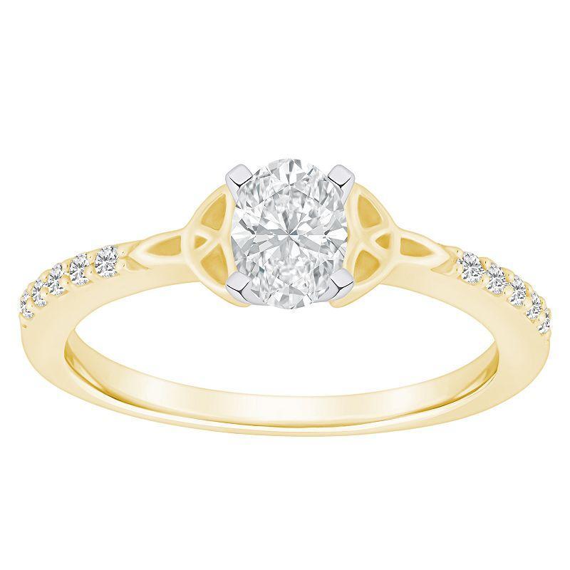 Alyson Layne 14k Gold 1/2 Carat T.W. Diamond Oval Engagement Ring, Womens White Product Image