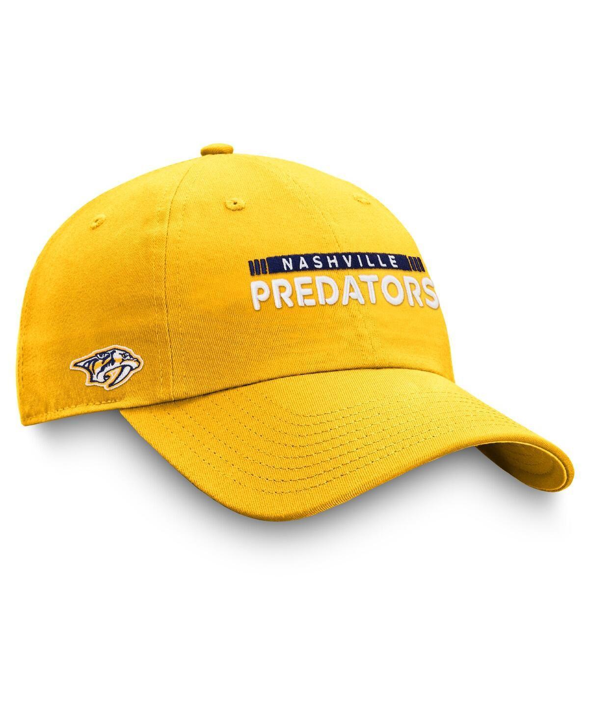 Mens Fanatics Gold Nashville Predators Authentic Pro Rink Adjustable Hat Product Image