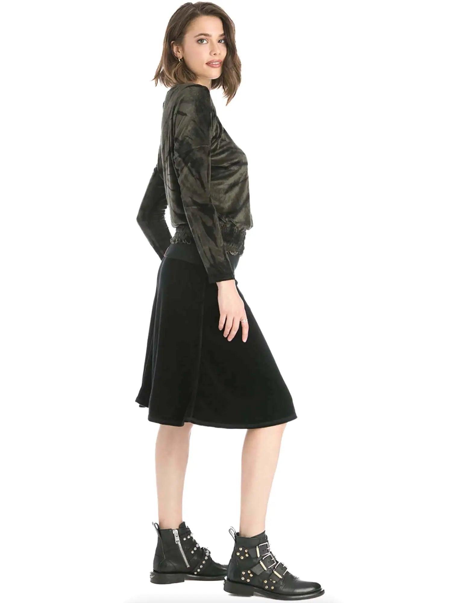 Hard Tail Velour Flair Skirt V-127 Product Image