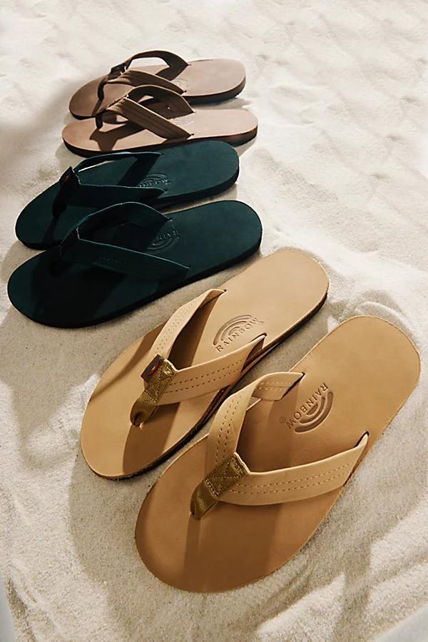 Rainbow Leather Single Layer Flip Flop Sandal Mens at Urban Outfitters product image