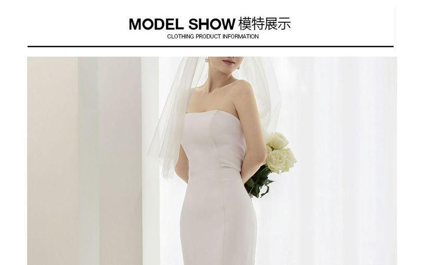 Strapless Plain Mermaid Wedding Gown Product Image