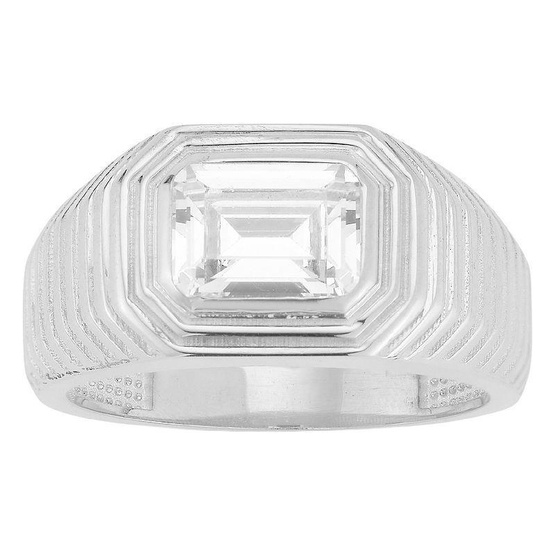 Sunkissed Sterling Cubic Zirconia Vintage Ring, Womens Silver Tone Product Image