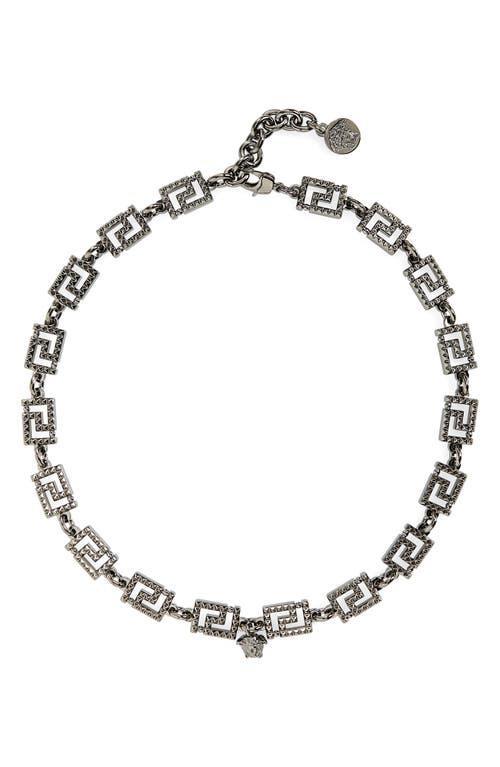 Versace Greca Studded Chain Link Necklace Product Image